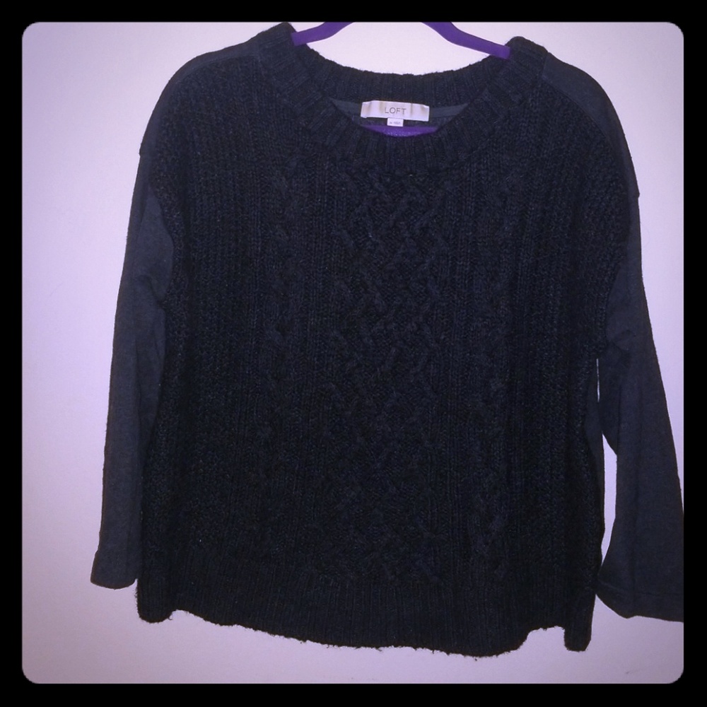 Loft cable knit sweater sweatshirt top